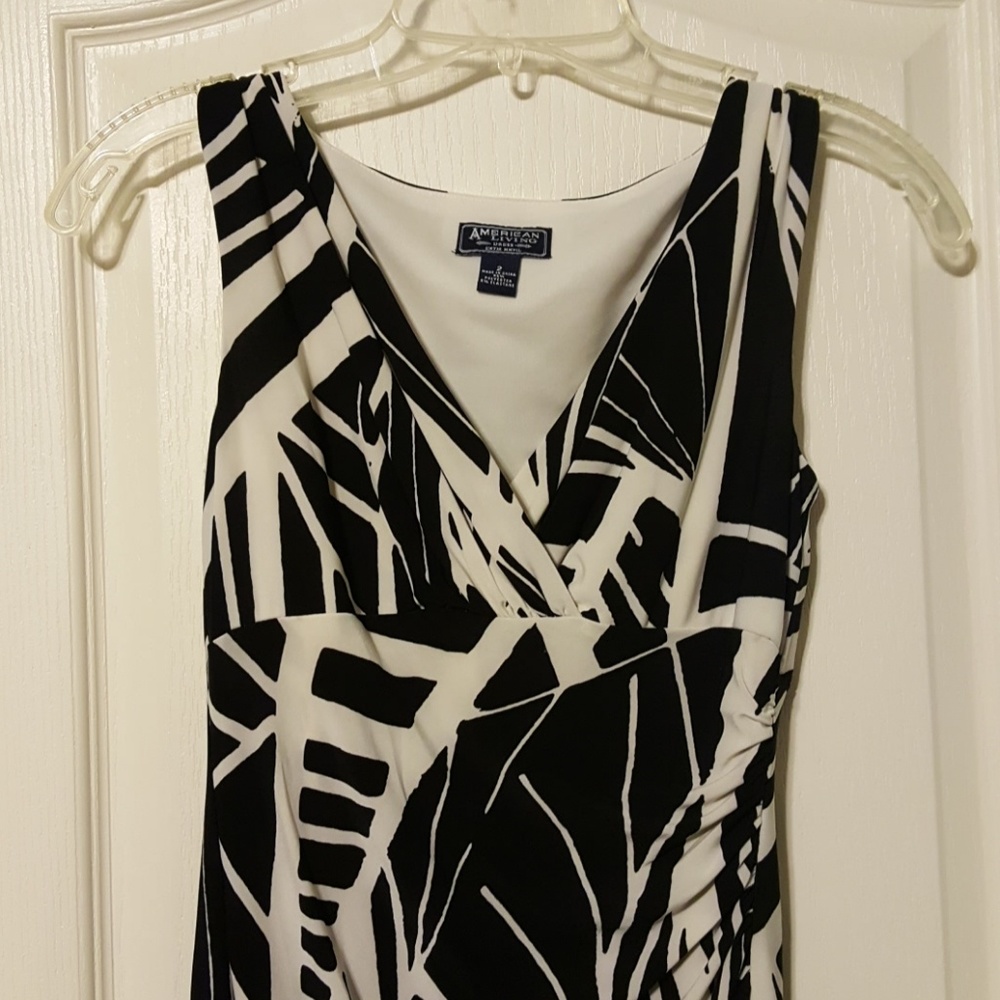 American Living black/white dress size 2 - Picture 3 of 5